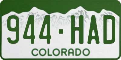 CO license plate 944HAD