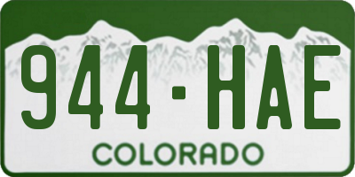 CO license plate 944HAE