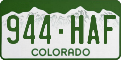 CO license plate 944HAF