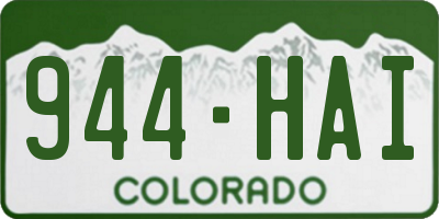 CO license plate 944HAI