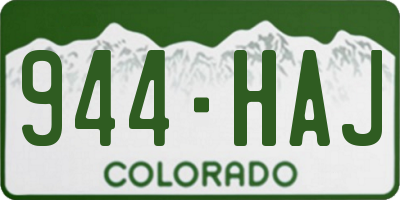 CO license plate 944HAJ