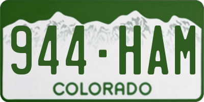 CO license plate 944HAM