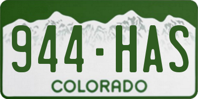 CO license plate 944HAS