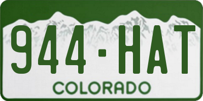 CO license plate 944HAT