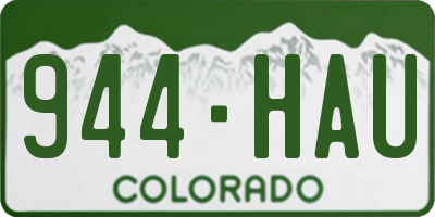CO license plate 944HAU