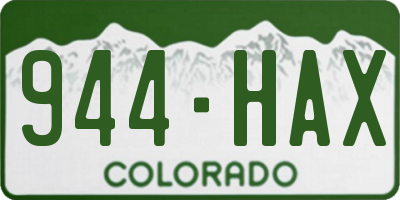CO license plate 944HAX
