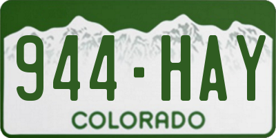 CO license plate 944HAY