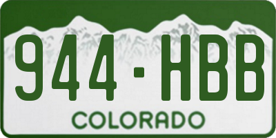 CO license plate 944HBB