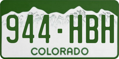CO license plate 944HBH
