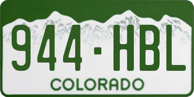 CO license plate 944HBL