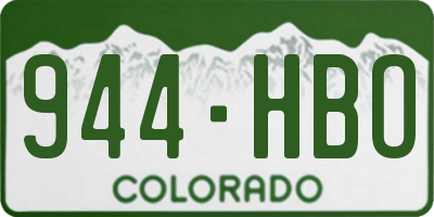 CO license plate 944HBO