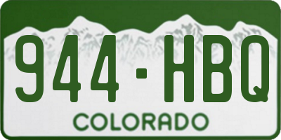CO license plate 944HBQ