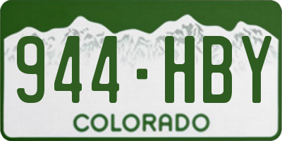 CO license plate 944HBY