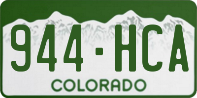 CO license plate 944HCA