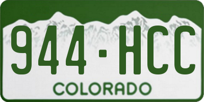 CO license plate 944HCC