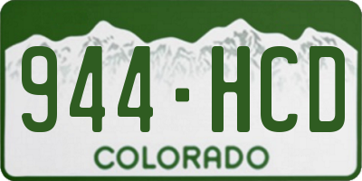 CO license plate 944HCD