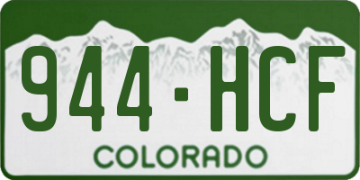 CO license plate 944HCF