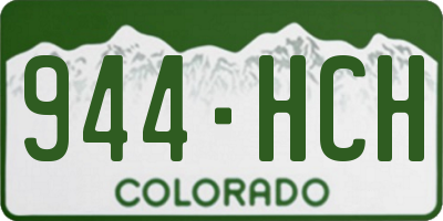 CO license plate 944HCH