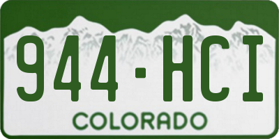 CO license plate 944HCI