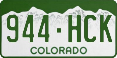 CO license plate 944HCK