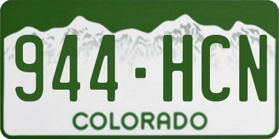CO license plate 944HCN