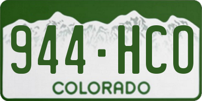 CO license plate 944HCO
