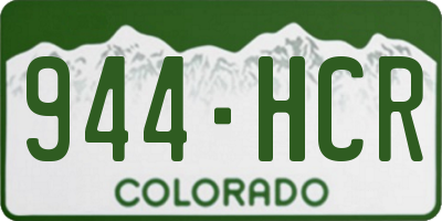 CO license plate 944HCR