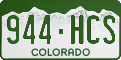 CO license plate 944HCS