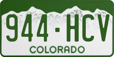 CO license plate 944HCV