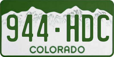 CO license plate 944HDC