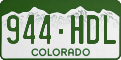 CO license plate 944HDL