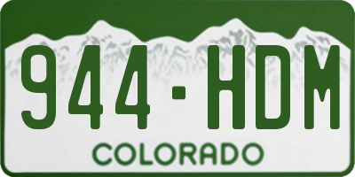 CO license plate 944HDM