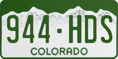 CO license plate 944HDS