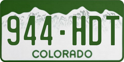 CO license plate 944HDT