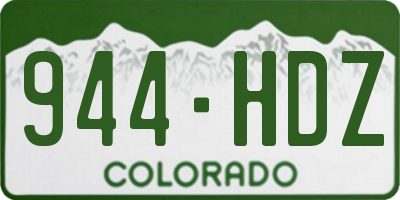 CO license plate 944HDZ