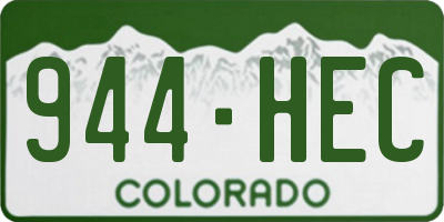 CO license plate 944HEC