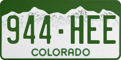 CO license plate 944HEE
