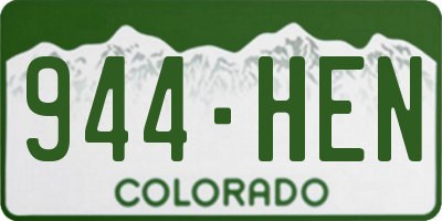 CO license plate 944HEN
