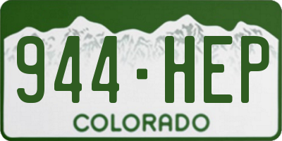 CO license plate 944HEP
