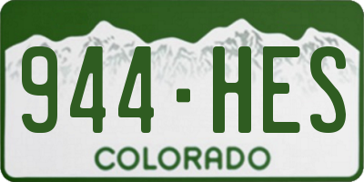 CO license plate 944HES