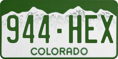CO license plate 944HEX