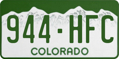 CO license plate 944HFC