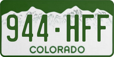 CO license plate 944HFF
