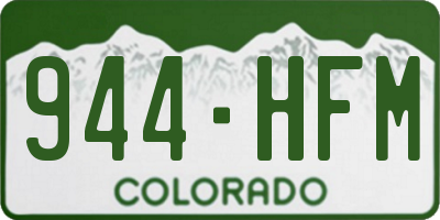 CO license plate 944HFM