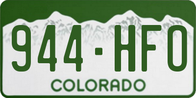 CO license plate 944HFO