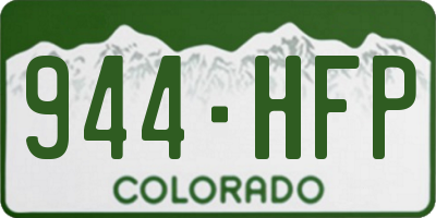 CO license plate 944HFP