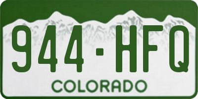 CO license plate 944HFQ