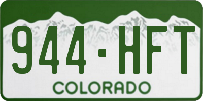 CO license plate 944HFT
