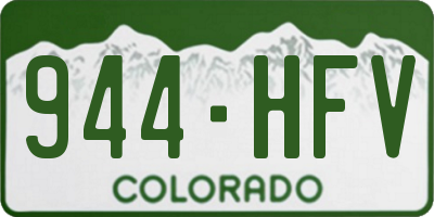 CO license plate 944HFV