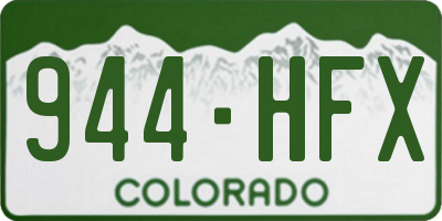 CO license plate 944HFX
